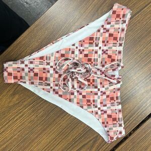 Geometric Pink Bikini Bottom